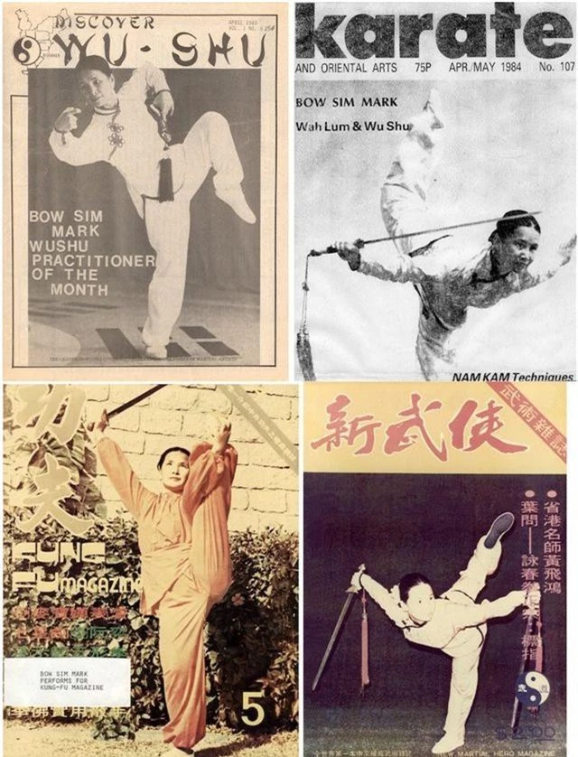 Bà Mạch trên bìa một số tạp chí võ thuật