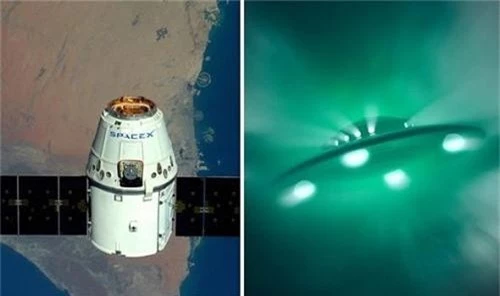 Rộ tin UFO phóng qua tàu vũ trụ Dragon của SpaceX trong không gian - Ảnh 1