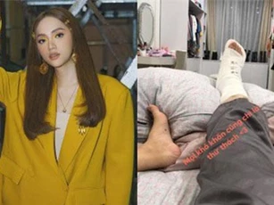 Fan lo lắng khi Hương Giang bất ngờ đăng ảnh chân băng kín vì chấn thương