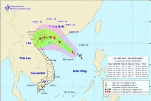 Ảnh: Trung tâm Dự báo Khí tượng Thuỷ văn Trung ương.