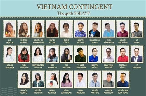 28 thành viên đoàn đại biểu Việt Nam tham gia Tàu Thanh niên Đông Nam Á - Nhật Bản 2019.