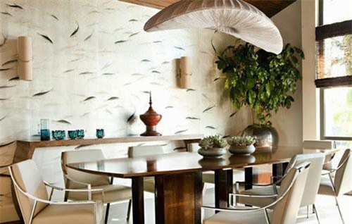 Để không gian phòng ăn mát lành đừng quên bổ sung cây xanh