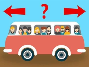 Chiếc xe buýt đang đi về hướng nào: 99% người được hỏi đều trả lời sai, còn bạn?