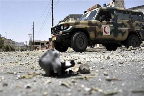 Hiện trường một vụ tấn công tại Yemen. (Nguồn: aa.com.tr)
