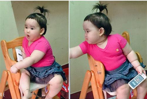 Bé gái 19 tháng nặng 18kg, người tròn ủm toàn ngấn được các mẹ không tiếc tay "thả tim"