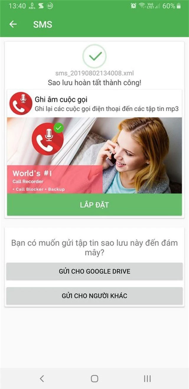 Hướng dẫn sao lưu và phục hồi toàn bộ tin nhắn, danh bạ, lịch sử cuộc gọi trên smartphone - 4