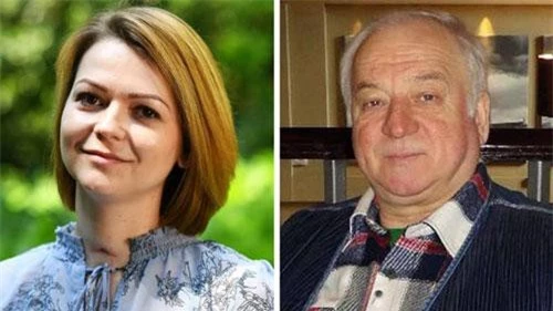 Yulia Skripal và Sergei Skripal (phải).