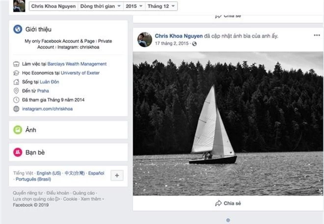 Trai đẹp học giỏi Chris Khoa khoá hết bài đăng trên Facebook, dừng cập nhật Instagram từ năm ngoái: Chuyện gì đang xảy ra? - Ảnh 4. Trai đẹp học giỏi Chris Khoa khoá hết bài đăng trên Facebook, dừng cập nhật Instagram từ năm ngoái: Chuyện gì đang xảy ra? - Ảnh 4.