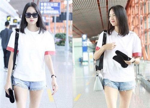 Lâu lâu mới xuất hiện, Hoa hậu Thế giới Trương Tử Lâm khiến người hâm mộ hoang mang vì đôi chân gầy tong teo phát sợ