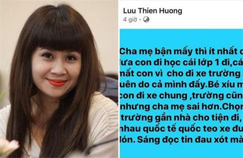 Lưu Thiên Hương gây bức xúc khi phát ngôn: "Con mất là do cha mẹ cả đấy!"