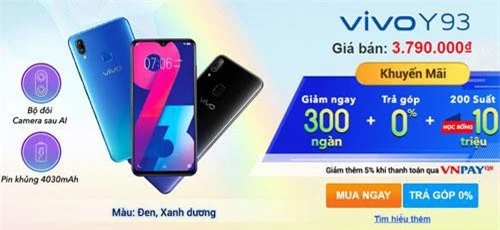 Người mua Vivo Y93 cũng được giảm 300.000 đồng.