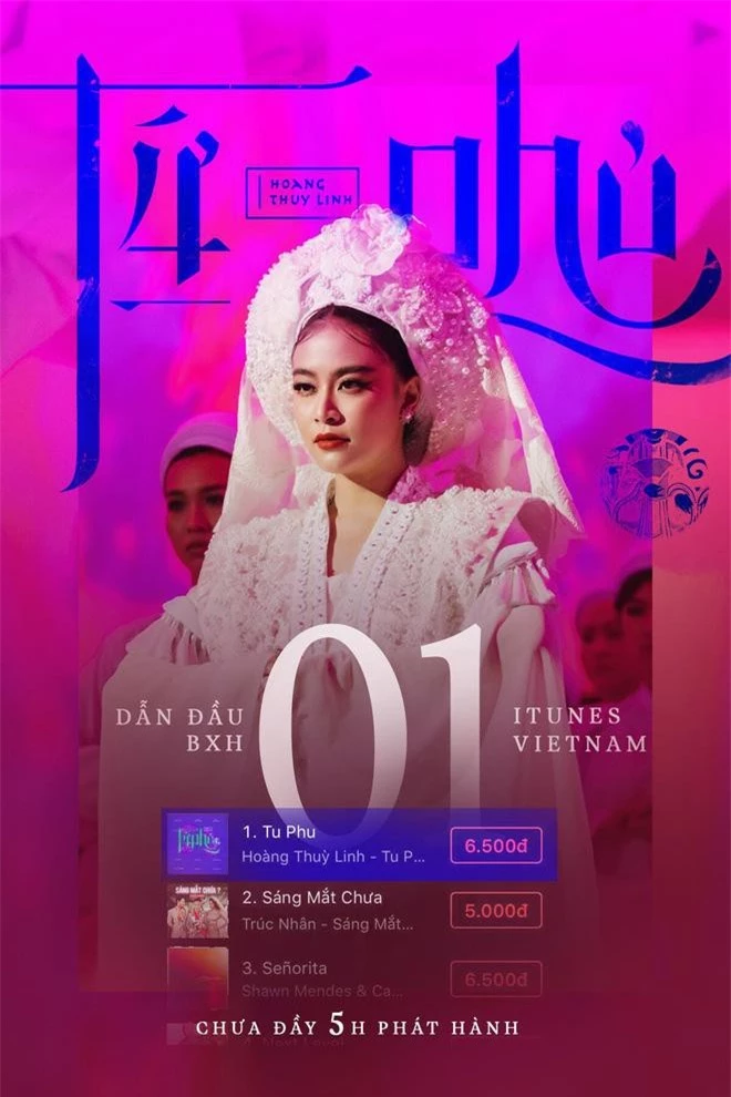 "Tứ Phủ" chễm chệ vị trí số 1 tại BXH iTunes Việt Nam sau gần 5 giờ phát hành