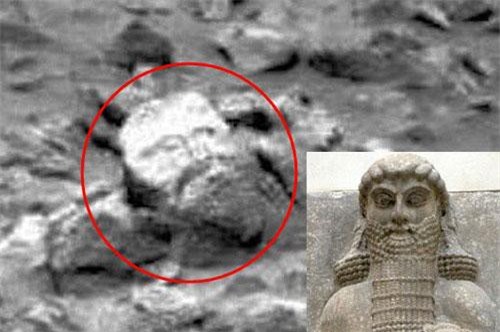 Phát hiện đá hình mặt người trên sao Hỏa