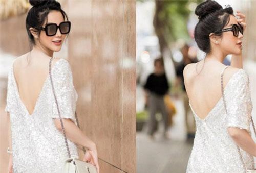 Diệp Lâm Anh khoe lưng trần gợi cảm, hài hước tiết lộ phản ứng của mọi người khi cô quay lại