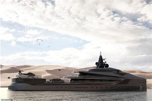 Siêu du thuyền 10 triệu bảng Anh đi vòng quanh thế giới, sở hữu tàu ngầm và máy bay riêng