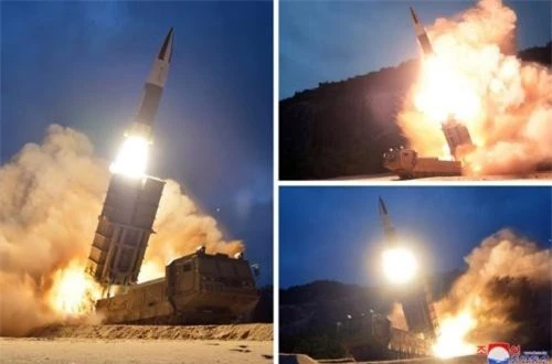 Hôm 10/8, Cộng hòa Dân chủ Nhân dân Triều Tiên thực hiện vụ phóng tên lửa đạn đạo thế hệ mới do nước này phát triển. Nguồn ảnh: CACC