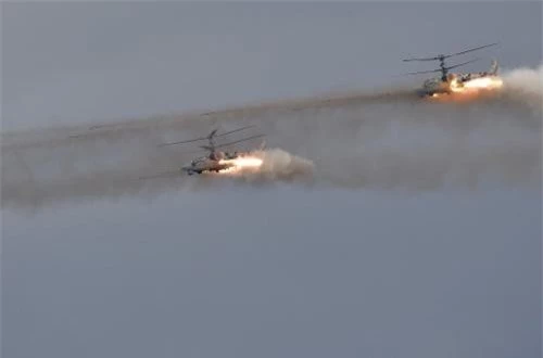 Trực thăng tấn công Ka-52. Ảnh: Bộ Quốc phòng Nga