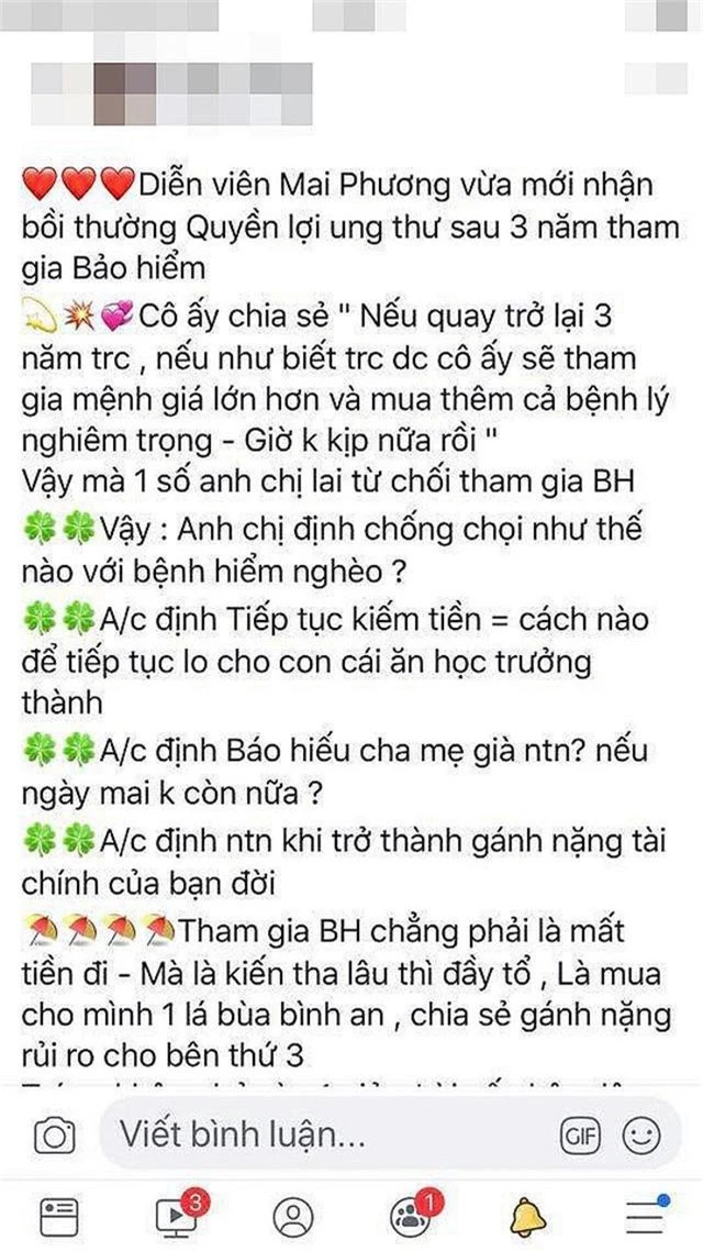 Mai Phương tố bị kẻ xấu mạo danh để bán bảo hiểm - 2