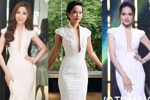 Người đẹp không ngại ngần khi lựa chọn lại chiếc đầm mà Hoa hậu H'Hen Niê, Hoa hậu Hương Giang từng mặc.
