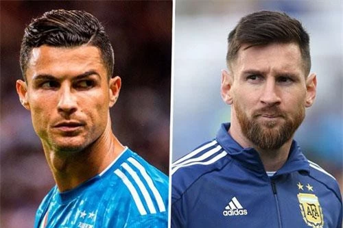 Ronaldo và Messi (phải).