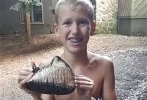Cậu bé 12 tuổi tìm thấy răng ma mút khi đang đi nghỉ hè