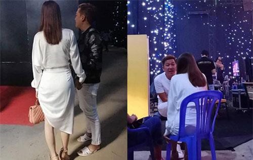 Nhã Phương váy áo điệu đà lặn lội đến tận phim trường thăm Trường Giang