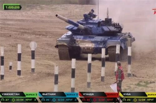 Theo báo Quân đội Nhân dân, ngày 15/8, Đội tuyển Xe tăng Việt Nam tham gia Army Games 2019 đã xuất sắc giành vị trí thứ nhì trong trận Chung kết của Bảng 2 gồm các đội Việt Nam, Uzbekistan, Cuba và Uganda. Với thành tích 2 giờ 25 phút 03 giây, đội tuyển Xe tăng Việt Nam xếp sau đội Uzbekistan đạt thành tích 2 giờ 01 phút 56 giây. Cuba xếp thứ ba với thành tích 2 giờ 29 phút 43 giây. Nguồn ảnh: Tzvezda