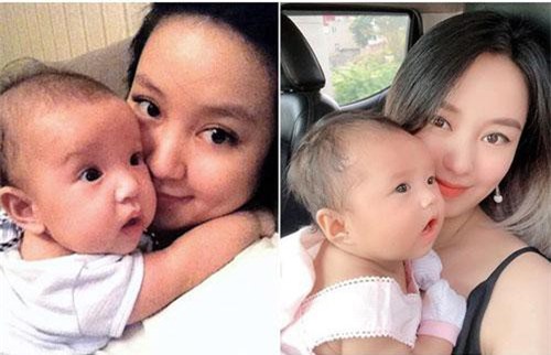 Hot mom Mi Vân khoe ảnh chụp cùng 2 con gái khi bằng tháng nhau, quả đúng là "tường thành nhan sắc" của team bỉm sữa