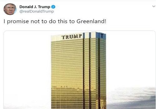 Ông Trump bất ngờ đăng bức ảnh cao ốc chọc trời ở đảo lớn nhất thế giới