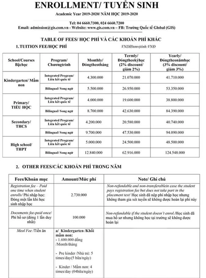 Choáng với học phí ngất ngưởng của hàng loạt trường không phải Quốc tế nhưng gắn mác Quốc tế tại Hà Nội-5