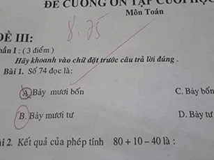 Bài toán ‘siêu hại não’ của học sinh tiểu học khiến người lớn bối rối