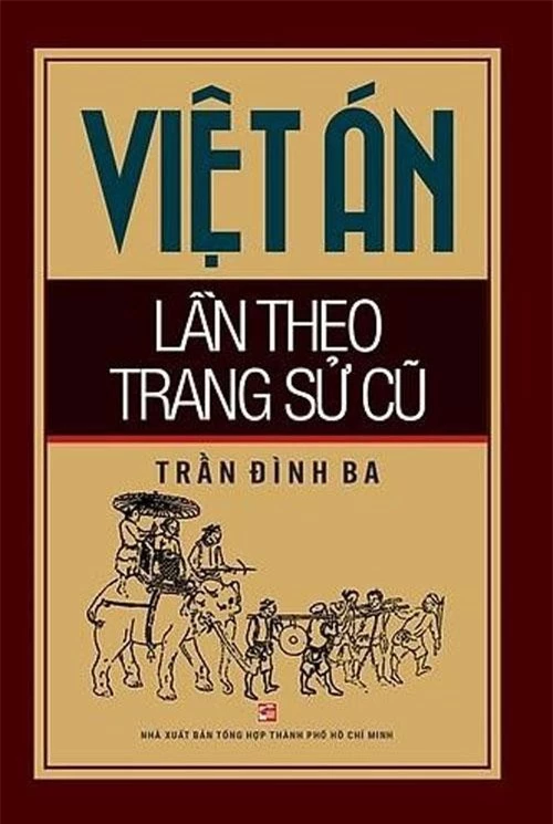 Bìa sách Việt án lần theo trang sử cũ.