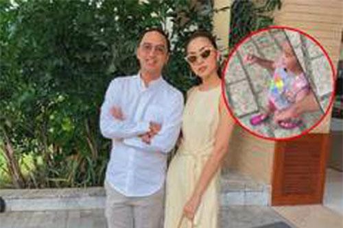 Lần đầu Tăng Thanh Hà để lộ mặt con gái cùng chồng đại gia