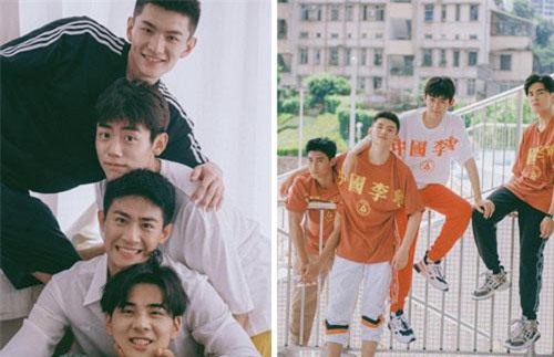 Hắc Trạch "Bạn trai quốc dân" chụp ảnh cùng hội bạn thân như poster phim mỹ nam học đường