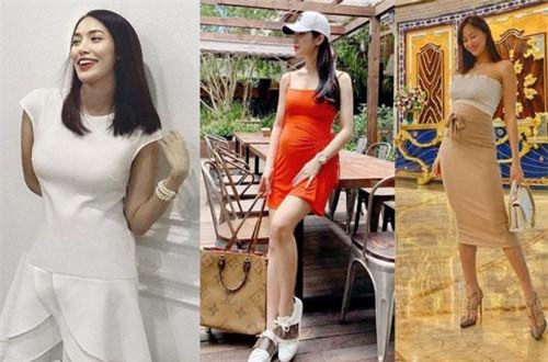 Trong khi Lan Khuê mải che giấu bụng bầu, 2 người đẹp này lại chẳng ngán "quẩy" đồ bó sát, khoe bụng tròn căng