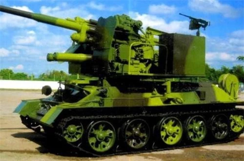 Pháo phòng không tự hành 100mm dựa trên khung gầm T-34-85. Ảnh: Global Security