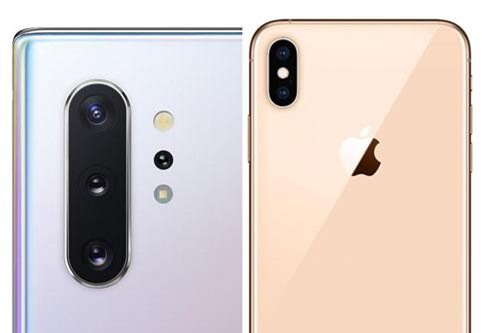 Samsung Galaxy Note 10 Plus so kè camera với iPhone Xs Max 
