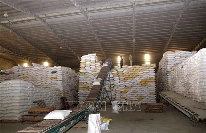 Kho gạo xuất khẩu của Tổng công ty Lương thực miền Nam. Ảnh: Vũ Sinh/TTXVN