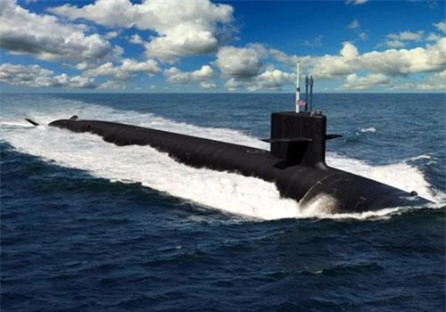 Đầu tiên phải kể đến lớp tàu ngầm Colombia. Đây là loại tàu ngầm dự kiến sẽ được sử dụng để thay thế cho các tàu ngầm lớp Ohio trong tương lai. Dự kiến chiếc Colombia đầu tiên sẽ nhận nhiệm vụ vào năm 2031 và chiếc này sẽ mang tên Colombia như truyền thống của Hải quân Mỹ - chiếc đầu tiên của bất cứ lớp tàu nào sẽ mang tên của chính lớp đó. Nguồn ảnh: BI.