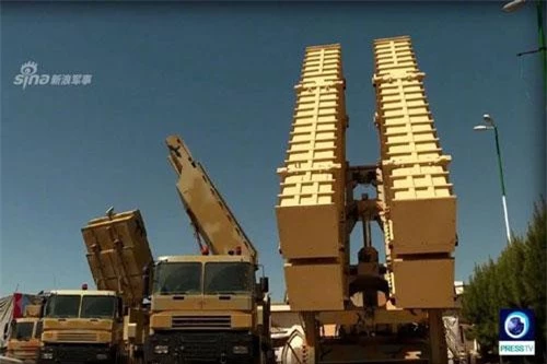 Tổ hợp tên lửa Bavar-373 do Iran sản xuất tới nay được xem là một trong những kiệt tác do Iran sản xuất để thay thế cho các tổ hợp tên lửa S-300 vốn đã bị Nga ngừng bán cho quốc gia này. Nguồn ảnh: Sina.