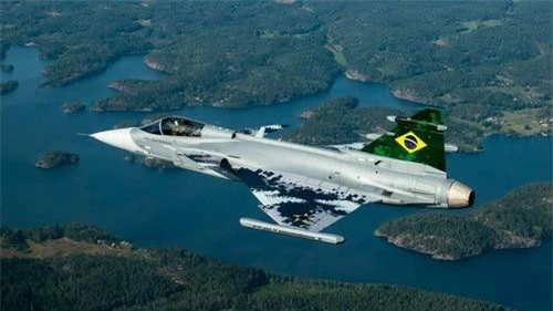 Tiêm kích JAS 39 Gripen E đầu tiên của Không quân Brazil. Ảnh: Tập đoàn Saab.