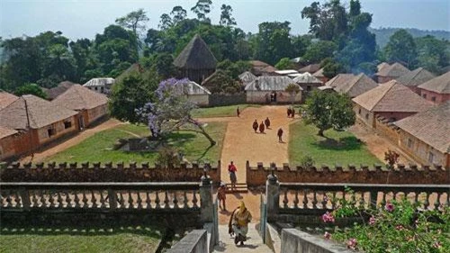 Toàn cảnh cung điện ở thị trấn Bafut.