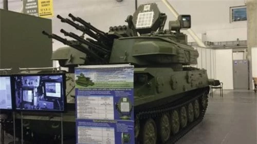 Bản nâng cấp của pháo phòng không tự hành ZSU-23-4 được Ukraine giới thiệu tại Triển lãm Arms and Security 2017. Ảnh: Defence Blog.