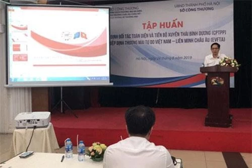 Ông Nguyễn Thanh Hải- Phó Giám đốc Sở Công Thương Hà Nội: Việc thực thi Hiệp định CPTPP và chuẩn bị để thực thi Hiệp định EVFTA khi có hiệu lực đem lại rất nhiều cơ hội cho doanh nghiệp Việt.