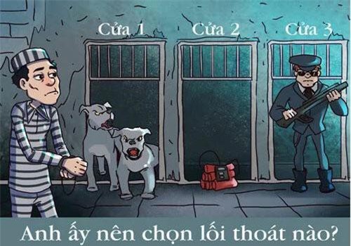 Người đàn ông nên chọn cánh cửa nào để thoát ra ngoài?