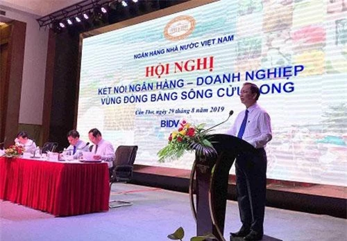 Phó Thống đốc thường trực NHNN Đào Minh Tú phát biểu tại hội nghị. (Ảnh: VGP).