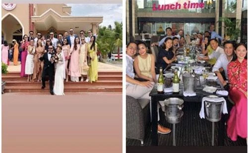 Hình ảnh chụp tại đám cưới, trong khi Loius Nguyễn tay trong tay cùng Tăng Thanh Hà thì Phillip Nguyễn được cho là sánh bước cùng nàng hotgirl The Look Linh Rin.