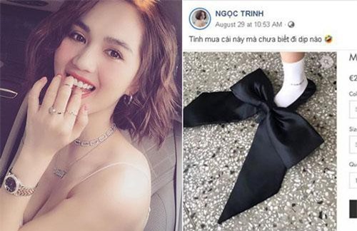 Bị dân mạng thách đố, Ngọc Trinh đã đưa ra câu trả lời về việc sắm đôi giày nơ “quét đất” gần 60 triệu