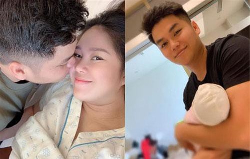 Lê Phương khoe chồng trẻ vừa bế con vừa mở nhạc cách mạng ôn bài trước giờ đi diễn siêu dễ thương