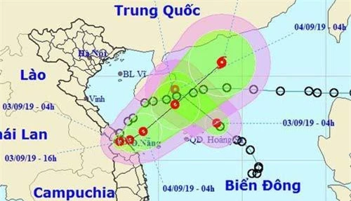 Vị trí và hướng di chuyển của 2 cơn áp thấp nhiệt đới. (Ảnh: NCHMF).